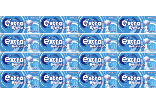 Wrigley’s Extra Refreshers Peppermint Chewing Gum | 16 x 7 Pieces (112 Total)
