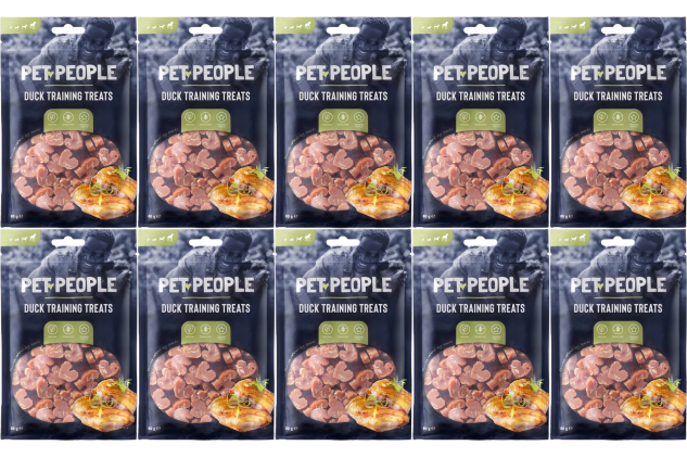 Pet People Duck Training Treats | Natural Grain Free Dog Training Snacks | 80g x 10 Bags