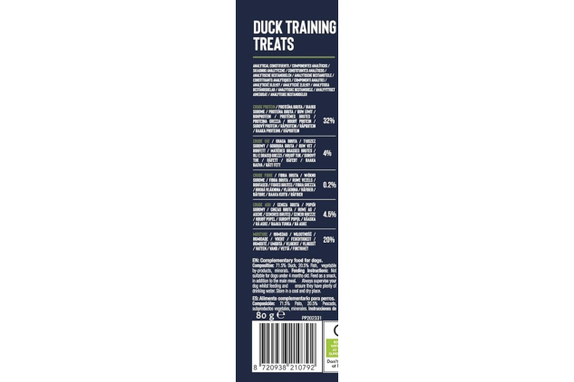 Pet People Duck Training Treats | Natural Grain Free Dog Training Snacks | 80g x 10 Bags