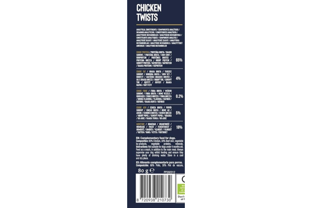 Pet People Chicken Twists Dog Treats – Grain Free Dental Chews | 6 Pieces per Pack | 10 x 80g