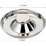 Stainless Steel Puppy Slow Feeder Bowls – 2 Pack | 11.5″ Non-Slip Weaning Bowls for Dogs & Cats