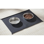 Stainless Steel Pet Feeding Bowls with Non-Slip Silicone Mat | 2 x 700 ml Bowls | Black