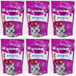 Whiskas Dentabites Cat Treats with Chicken | Dental Care Crunchy Treats | 6 x 40g