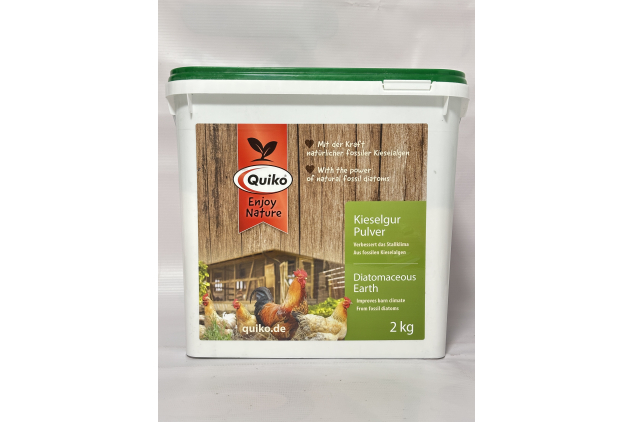 Quiko Diatomaceous Earth Powder for Chickens | Coop Hygiene & Mite Control | 2kg Tub