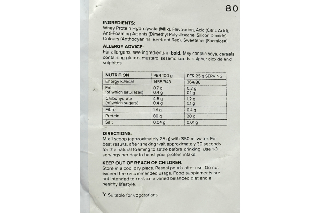 Bulk Clear Whey Isolate Apple & Blackcurrant | Fast Absorbing Protein | 2kg | 80 Servings