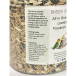 Britten & James All in One Seed Mix for Cockatiels, Lovebirds & Parakeets | 2L Tub (1.6kg)