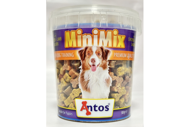 Antos Mini Mix Training Treats for Dogs | Soft Bite Rewards | 2 x 500g Tub (1kg Total)