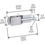 Security Slide Bolt Door Latch – Galvanised Steel – 250 mm