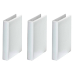 Esselte Essentials A5 Presentation Binder White | 2.5cm D-Ring | Pack of 3