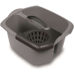 Addis Double Bucket with Removable Wringer | 10L Graphite Cleaning Caddy | UK Made
