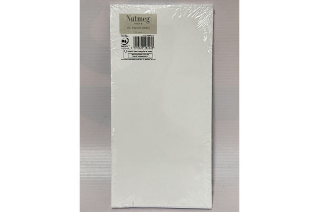 Envelopes White Gummed Closure DL | Letter Envelopes | Pack of 20