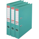 Esselte VIVIDA A4 Lever Arch File | 50mm Spine | Turquoise | 3 Pack