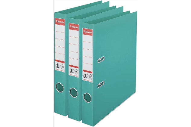 Esselte VIVIDA A4 Lever Arch File | 50mm Spine | Turquoise | 3 Pack