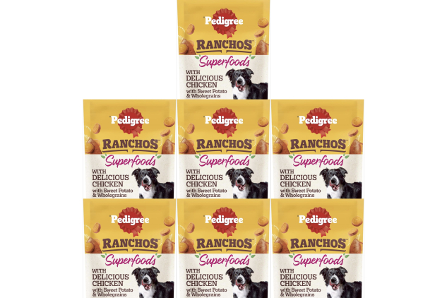 PEDIGREE Ranchos Superfoods Dog Treats with Chicken, Sweet Potato & Wholegrains | 7 x 70g