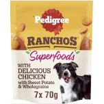PEDIGREE Ranchos Superfoods Dog Treats with Chicken, Sweet Potato & Wholegrains | 7 x 70g
