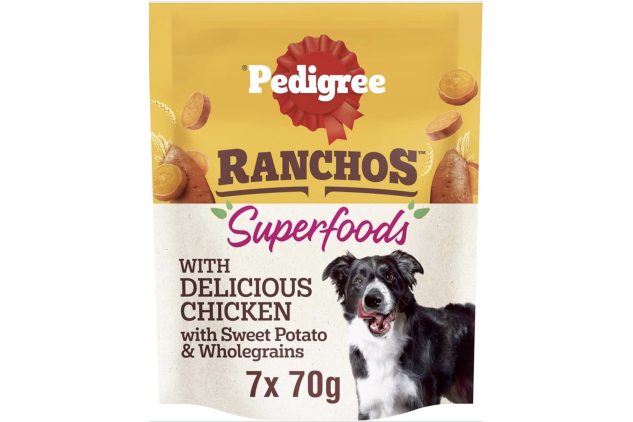 PEDIGREE Ranchos Superfoods Dog Treats with Chicken, Sweet Potato & Wholegrains | 7 x 70g