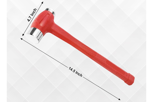 Dead Blow Hammer – Dual Head Ball Peen & Flat Face, Non-Slip Handle | 24oz (1.5lb)