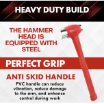 Dead Blow Hammer – Dual Head Ball Peen & Flat Face, Non-Slip Handle | 24oz (1.5lb)