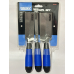 Draper Edging Trowel Set – 3 Piece Stainless Steel Brick & Plaster Tools