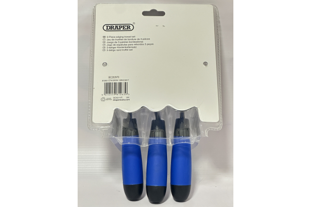 Draper Edging Trowel Set – 3 Piece Stainless Steel Brick & Plaster Tools