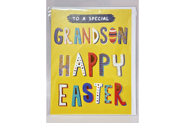 Easter Card, To a Special Grandson - 8 x 6 inches