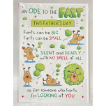 Funny Father’s Day Card Fart Theme Humour 9 x 6 Inches