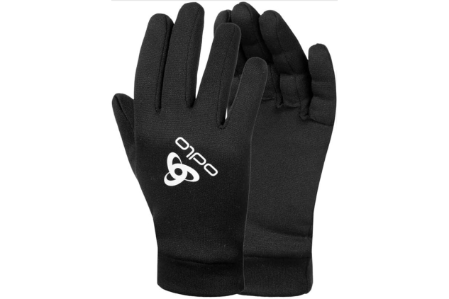 Odlo Stretch Fleece Liner Gloves Black Size S Unisex Lightweight Thermal