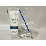 Acrylic Paint 120ml White with Brush Non-Toxic Water Based for Crafts & Art