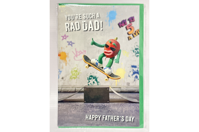 Funny Father's Day Card For Dad 'Rad Dad Joke Greetings Card 6 x 9 inches