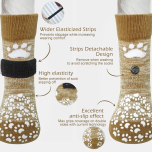 Dog Socks with Grips – Double-Sided Anti-Slip Paw Protection | Size M (4 Pack)