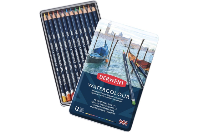 Derwent Watercolour Pencils – Professional Watercolour Drawing & Painting Set | 12 Pack