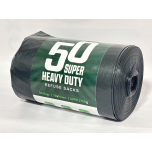 Super Heavy Duty Black Refuse Sacks Bags – 100 Litre | Pack of 50