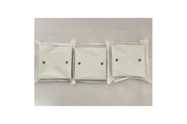 Merriway BH02676 Single Electrical Dummy Cover Plate White 85 x 85mm | Pack of 6