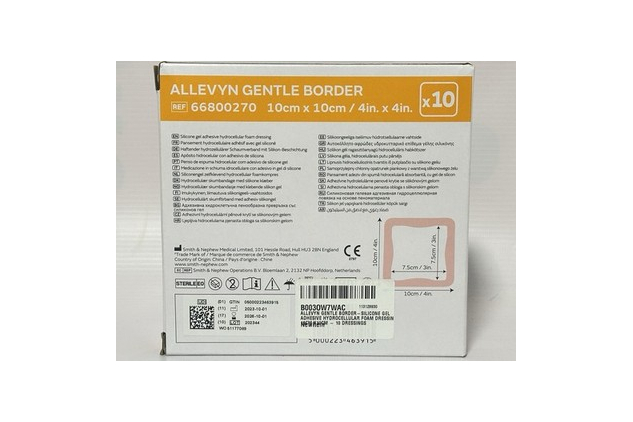 ALLEVYN Gentle Border Silicone Foam Dressing 10cm x 10cm Pack of 10