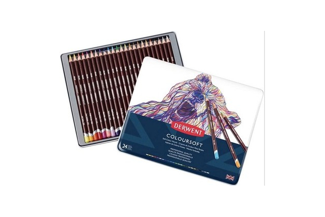 Derwent Coloursoft Colouring Pencils Set of 24 Professional Quality 0701027