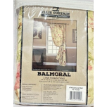 Ellis Curtain Balmoral Floral Curtain Panel Red 48 x 63 Rod Pocket