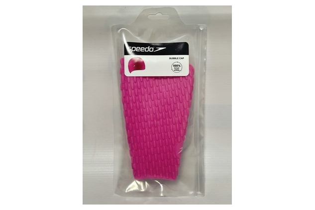 Speedo Bubble Silicone Swimming Cap Triathlon Outdoor Comfort Heat Pink