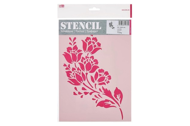 Efco Floral Stencil A4 Reusable Painting Craft Template 30 x 21 cm 9320944
