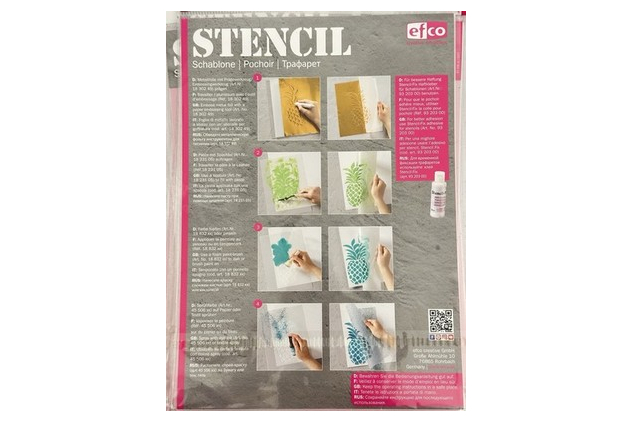 Efco Floral Stencil A4 Reusable Painting Craft Template 30 x 21 cm 9320944