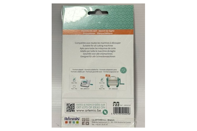 Artemio Happy Cut Bow & Label Cutting Die Set Compatible with All Machines