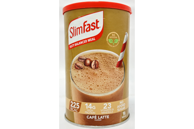 SlimFast Meal Replacement Shake Powder Café Latte Flavour | High Protein | 16 Servings | 584g