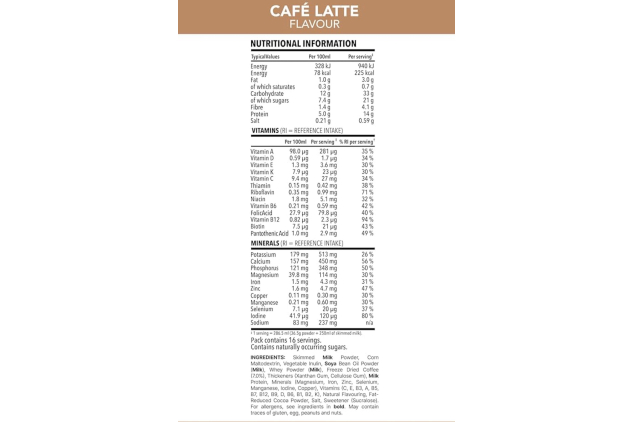 SlimFast Meal Replacement Shake Powder Café Latte Flavour | High Protein | 16 Servings | 584g