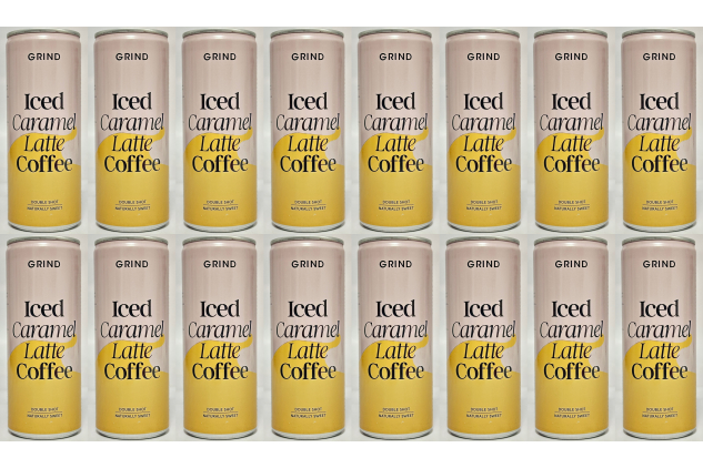 Grind Iced Caramel Latte Coffee Cans – Double Shot Arabica | 16 x 250ml