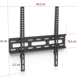 Hama FIX TV Wall Bracket – Fixed Flat Wall Mount for 32–65 Inch TVs | VESA 200×200 to 400×400 | Max 30kg