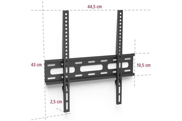 Hama FIX TV Wall Bracket – Fixed Flat Wall Mount for 32–65 Inch TVs | VESA 200×200 to 400×400 | Max 30kg