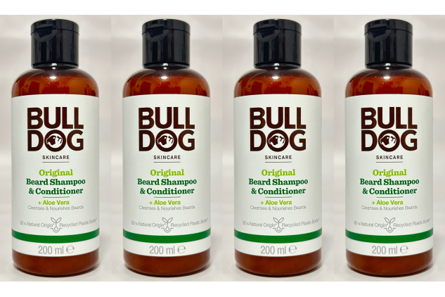 Bulldog Skincare Original Beard Shampoo & Conditioner 200ml | Pack of 4