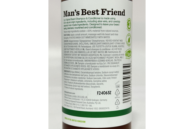 Bulldog Skincare Original Beard Shampoo & Conditioner 200ml | Pack of 4