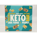 Pulsin Plant Based Keto Protein Bars Choc Fudge & Peanut | 36 x 30g