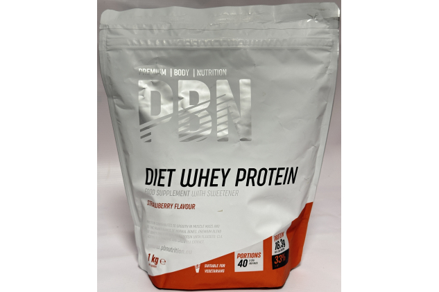 Premium Body Nutrition Diet Whey Protein Powder Strawberry | 1 kg (40 Servings)