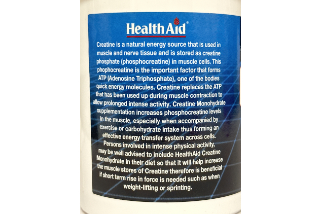 HealthAid Creatine Monohydrate Powder | Unflavoured | 200 g
